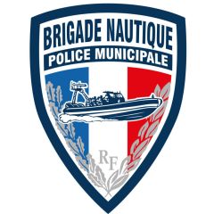 Ecusson plastifie relief brigade nautique sur velcro