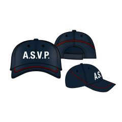 Casquette souple baseball liseré Bordeaux A.S.V.P - Taille 2