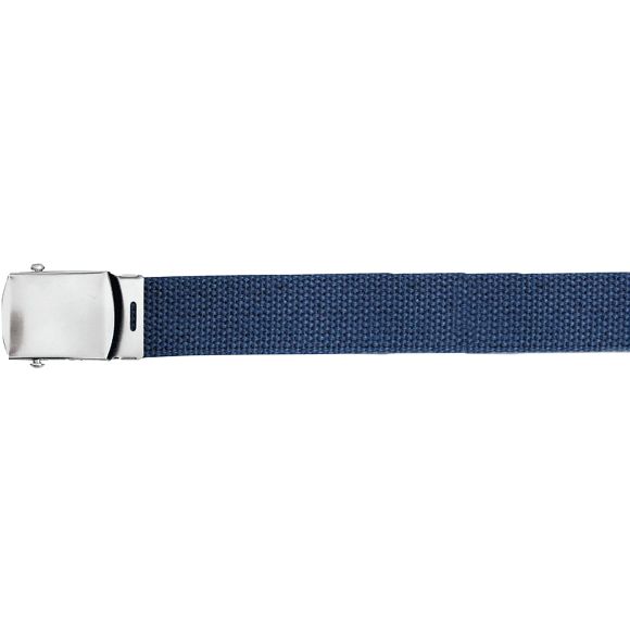 Ceinture tressee Bleue marine boucle argent 120 cm reglable