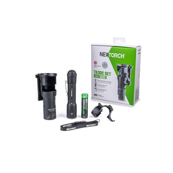 Lampe Tactique TA30C SET avec holster V35 - Rechargeable USB-C - IPX8