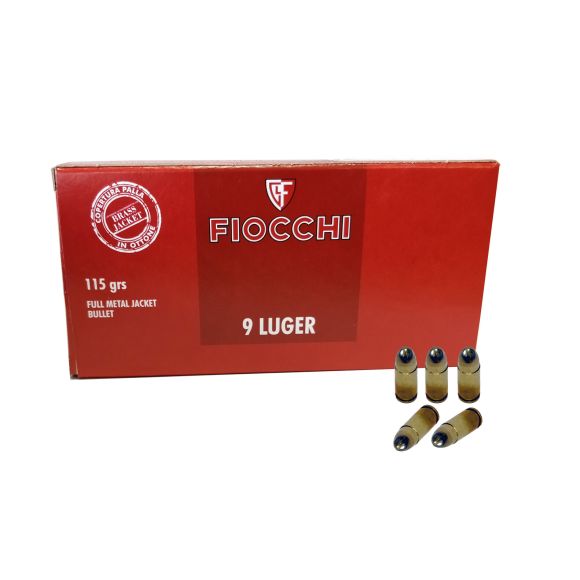 Cartouches Fiocchi c/9 mm para fmj - 115 grs