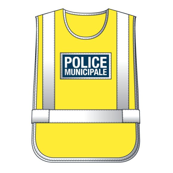 Chasuble Jaune haute visibilité Police Municipale