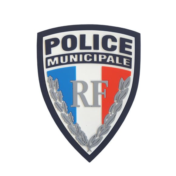 Écusson gomme 3D sur velcro - Police Municipale RF