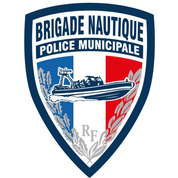 Ecusson plastifie relief brigade nautique sur velcro