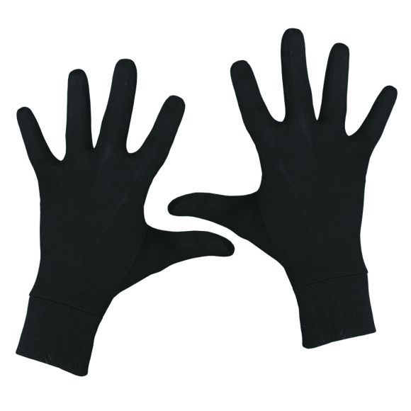 Paire de sous gant en soie - Noir - 10