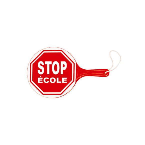 Raquette STOP Ecole 2 Faces Rouge/Blanc